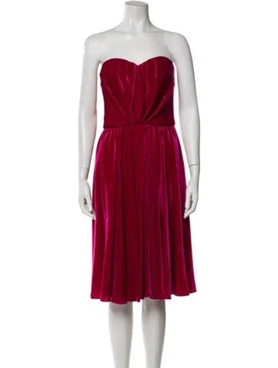 Pre-owned Dolce & Gabbana Velvet Mini Dress W/ Tags In Pink