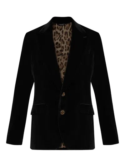 DOLCE & GABBANA DOLCE & GABBANA VELVET NOTCHED LAPEL BLAZER