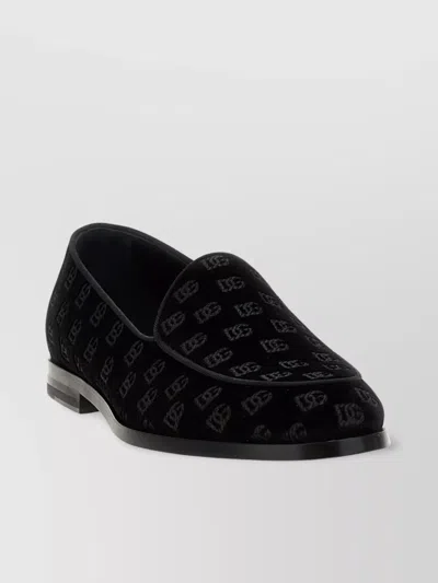 Dolce & Gabbana Velvet Round Toe Loafers