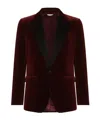 Dolce & Gabbana Cotton-blend Velvet Tuxedo Jacket In Black
