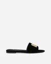 DOLCE & GABBANA VELVET SLIDERS