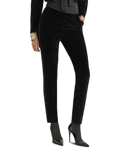 Dolce & Gabbana Velvet Tailored Tuxedo Pants In Black