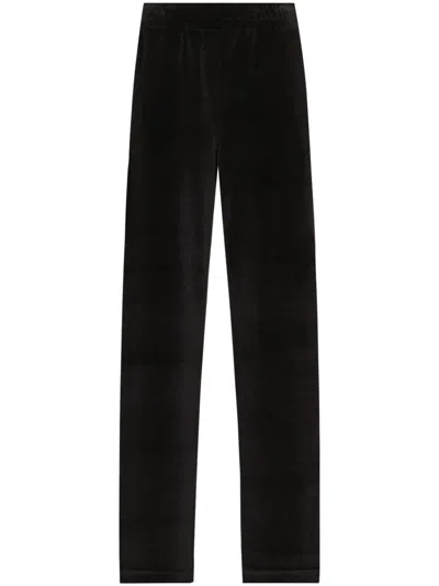 Dolce & Gabbana Velvet Trousers In Black