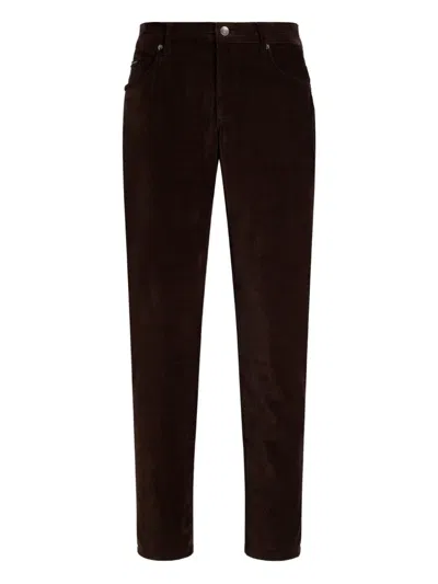Dolce & Gabbana Velvet Trousers In Black