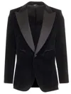 Dolce & Gabbana Velvet Tuxedo Jacket Jackets Black