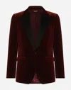 Dolce & Gabbana Velvet Tuxedo Jacket In Purple