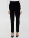 Dolce & Gabbana Pleated Wool-blend Gabardine Straight-leg Pants In Black