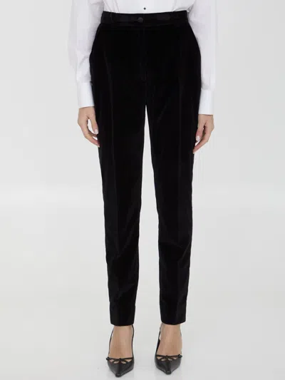 DOLCE & GABBANA VELVET TUXEDO PANTS