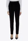 Dolce & Gabbana Pleated Wool-blend Gabardine Straight-leg Pants In Black