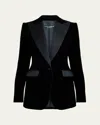 Dolce & Gabbana Velvet Tuxedo Tailored Jacket In Black