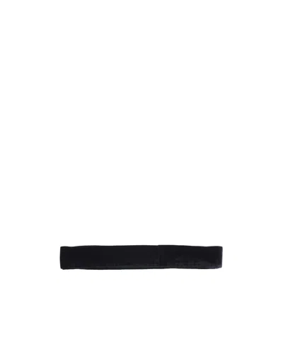 Dolce & Gabbana Velvet Wide Belt In Black