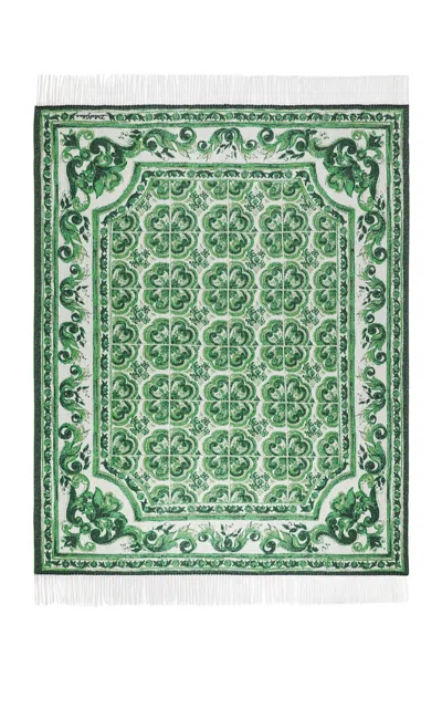 Dolce & Gabbana - Verde Maiolica Cashmere Throw - Green