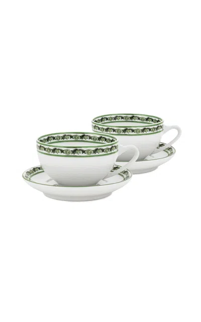 Dolce & Gabbana - Verde Maiolica Espresso Cup And Saucer Set - Green