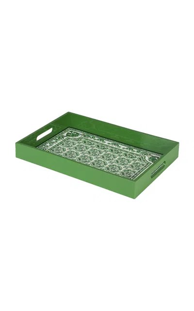 Dolce & Gabbana - Verde Maiolica  Rectangular Tray - Plexiglass Edge - Green