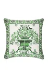 Dolce & Gabbana Silk Twill Cushion Small In Green