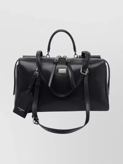 DOLCE & GABBANA VERSATILE LEATHER HANDBAG TWO STRAPS