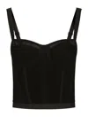 Dolce & Gabbana Ruched-detailing Corset Top In Black