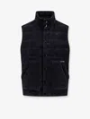 Dolce & Gabbana Logo Patch Corduroy Jacket In Blue