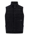 Dolce & Gabbana Logo Patch Corduroy Jacket In Blue