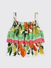 Dolce & Gabbana Sleeveless Top With Lemon And Orange Print In Multicolor