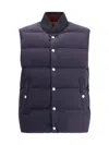 Dolce & Gabbana Midnight Blue Cotton Blend Reversible Down Jacket