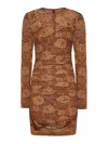 Dolce & Gabbana Lace Dress In Beige