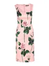 Dolce & Gabbana Vestido Largo In Color Carne Y Neutral