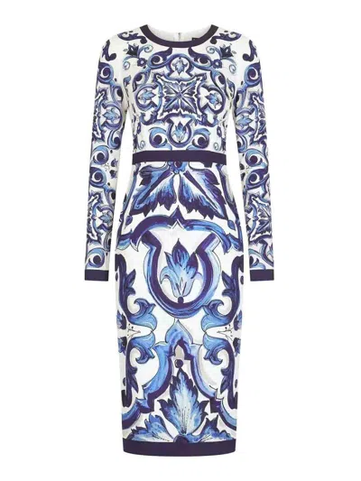 DOLCE & GABBANA MAJOLICA PRINT DRESS