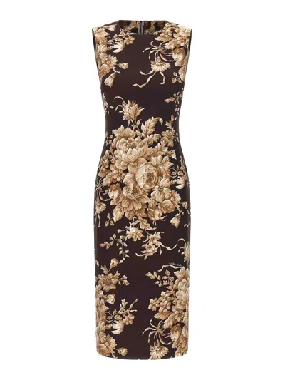 DOLCE & GABBANA ROSE PRINT DRESS