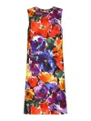 Dolce & Gabbana Abstract Floral-print Midi Dress In Multicolour