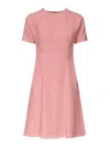 Dolce & Gabbana Raschel Tweed Midi Dress In Nude & Neutrals