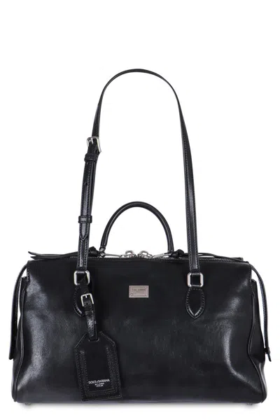 Dolce & Gabbana Victory Bag In Calf Leather In Black