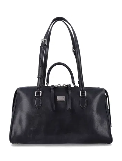 Dolce & Gabbana Victory Bag In Calf Leather In Black