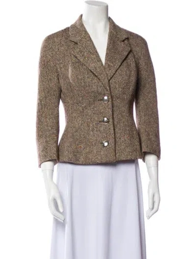 Pre-owned Dolce & Gabbana Vintage 1990's Blazer In Brown