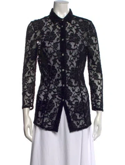 Pre-owned Dolce & Gabbana Vintage 1990's Blouse In Black
