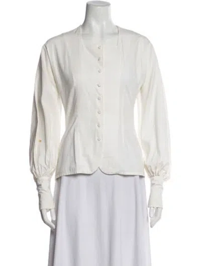 Pre-owned Dolce & Gabbana Vintage 1990's Blouse In White