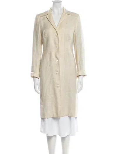 Pre-owned Dolce & Gabbana Vintage 1990's Faux Fur Coat In Neutral