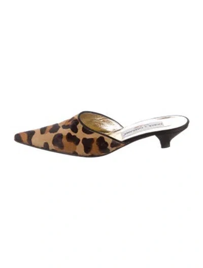 Pre-owned Dolce & Gabbana Vintage 1990's Mules In Brown