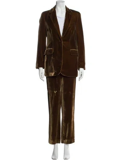 Pre-owned Dolce & Gabbana Vintage 1990's Pantsuit In Brown