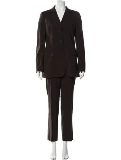 Pre-owned Dolce & Gabbana Vintage 1990's Pantsuit In Brown