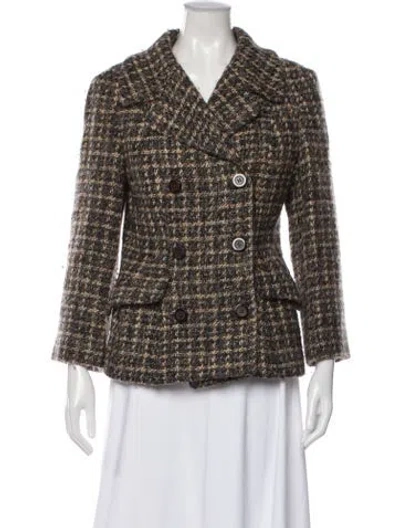 Pre-owned Dolce & Gabbana Vintage 1990's Peacoat In Brown