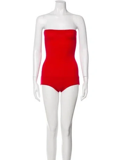 Pre-owned Dolce & Gabbana Vintage 1990's Romper In Red