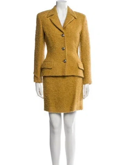 Pre-owned Dolce & Gabbana Vintage 1990's Skirt Set In Yellow