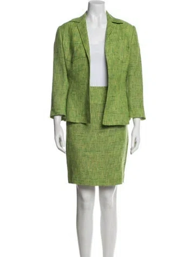 Pre-owned Dolce & Gabbana Vintage 1990's Skirt Suit In Green