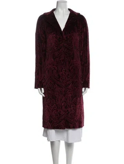 Pre-owned Dolce & Gabbana Vintage 1993 Coat In Burgundy