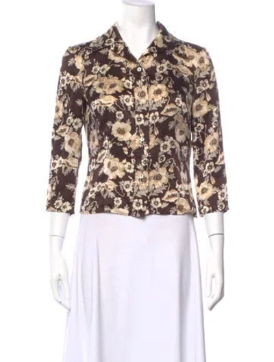 Pre-owned Dolce & Gabbana Vintage 1997 Blouse In Brown