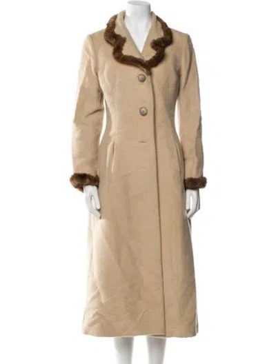 Pre-owned Dolce & Gabbana Vintage 1997 Fur Coat In Neutral