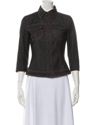 Pre-owned Dolce & Gabbana Vintage 1999 Denim Jacket In Black