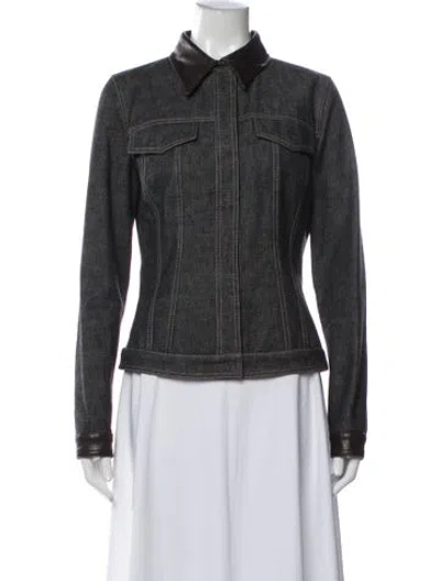 Pre-owned Dolce & Gabbana Vintage 1999 Denim Jacket In Black/blue