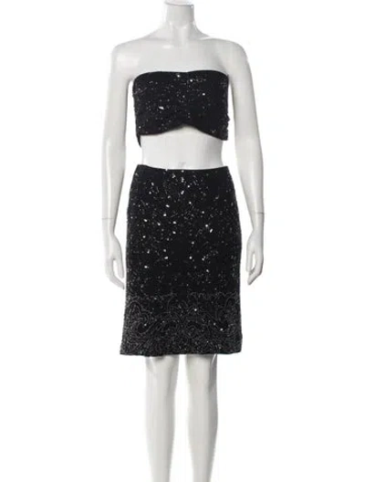 Pre-owned Dolce & Gabbana Vintage 1999 Skirt Set In Black